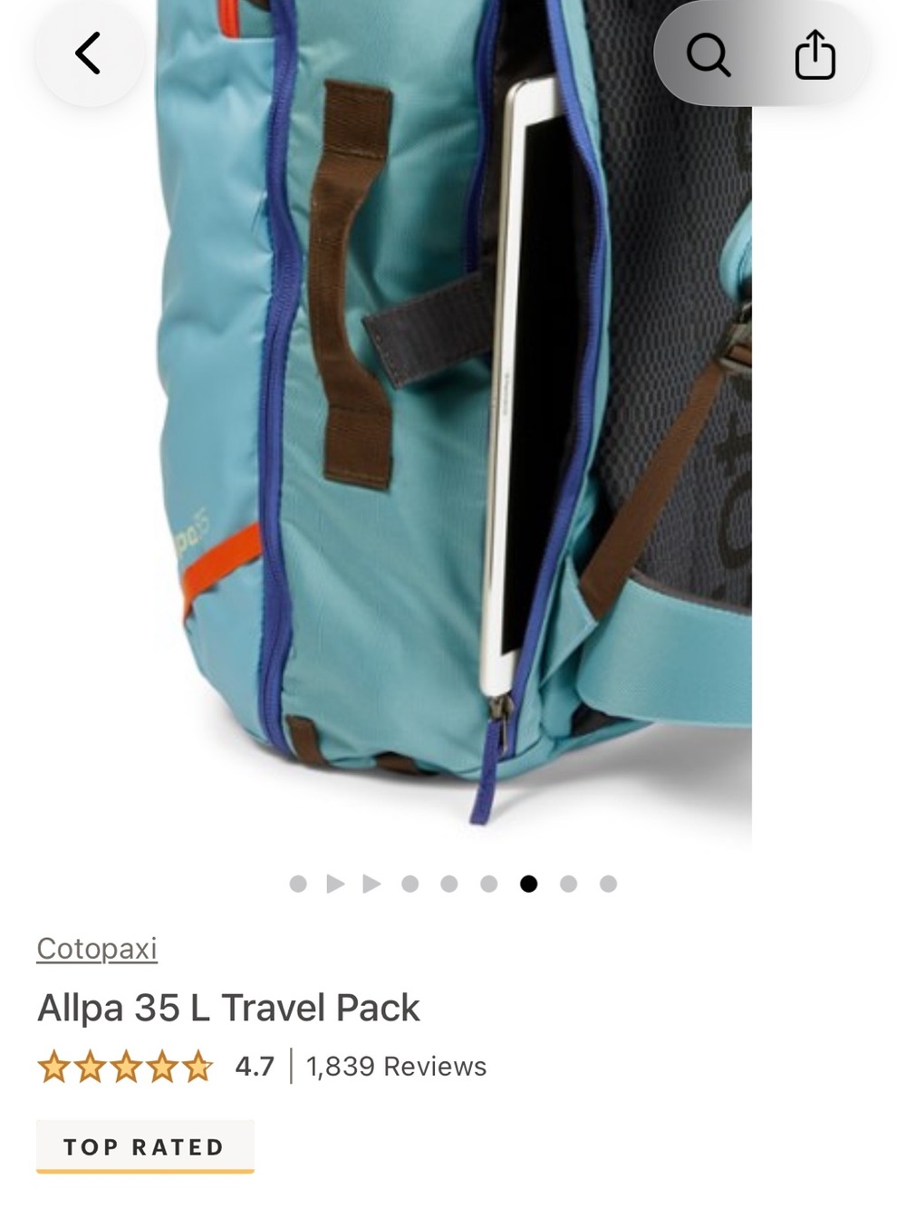 Cotopaxi Allpa 35 L Travel Pack - Picture 5 of 8